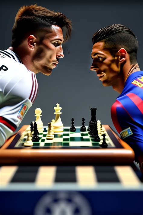 ronaldo messi chess picture.